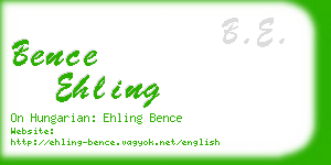 bence ehling business card